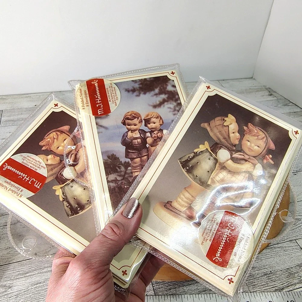 MJ Hummel Blank Note Cards Set of 3 New Vintage Stationery Collectible